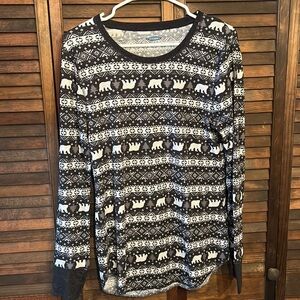 Old Navy Printed Thermal-Knit Long-Sleeve